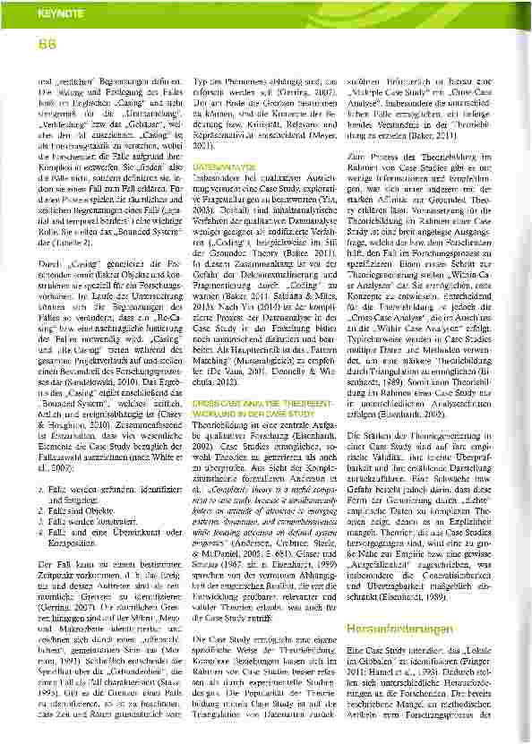 Vorschauseite 5: Case Study Methodik - Methodologie - Forschungsstrategie