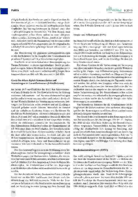 Vorschauseite 4: Halbzeitbilanz: Die Gesundheits politik der Großen Koalition