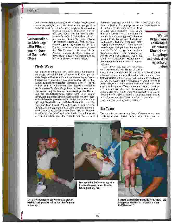 Vorschauseite 2: Pionierarbeit Ambulante Kinderkrankenpflege Banse-Grimm in Hannover
