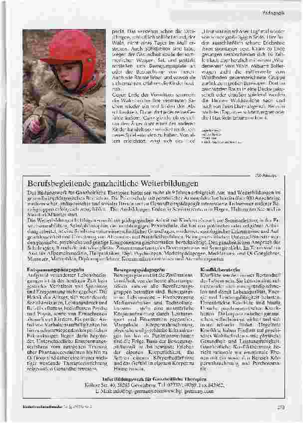 Vorschauseite 3: Pädagogik - Das Leben im Wald - am Rande einer Großstadt