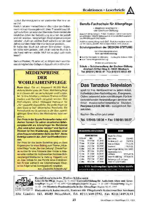 Vorschauseite 4: Gedanken einer alten Frau zur allerletzten Seite der Zeit Eine Erwiderung auf den Artikel von Jochen Temsch