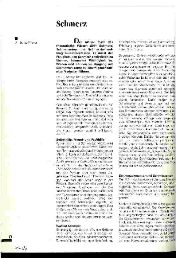 Vorschauseite 1: Schmerz