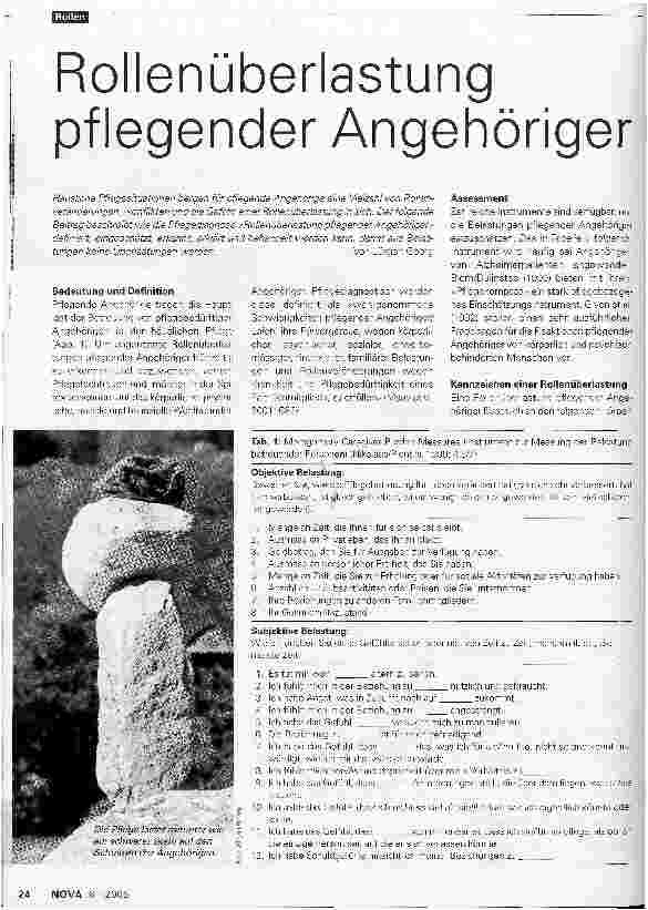 Vorschauseite 1: Rollenüberlastung pflegender Angehöriger