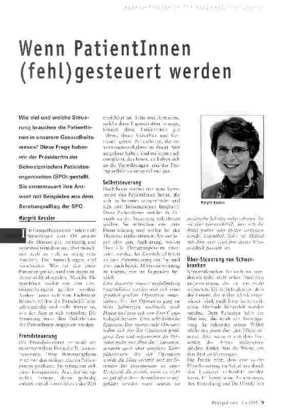 Vorschauseite 1: Wenn Patientinnen (fehl)gesteuert werden