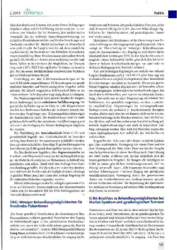 Vorschauseite 2: GKV-Versorgungsstärkungsgesetz (GKV-VSG): Stellungnahme der DKG zumRegierungsentwurf