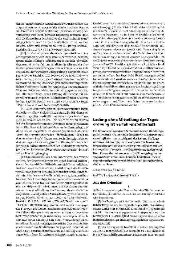 Vorschauseite 1: Ladung ohne Mitteilung der Tagesordnung ist verfahrensfehlerhaft
