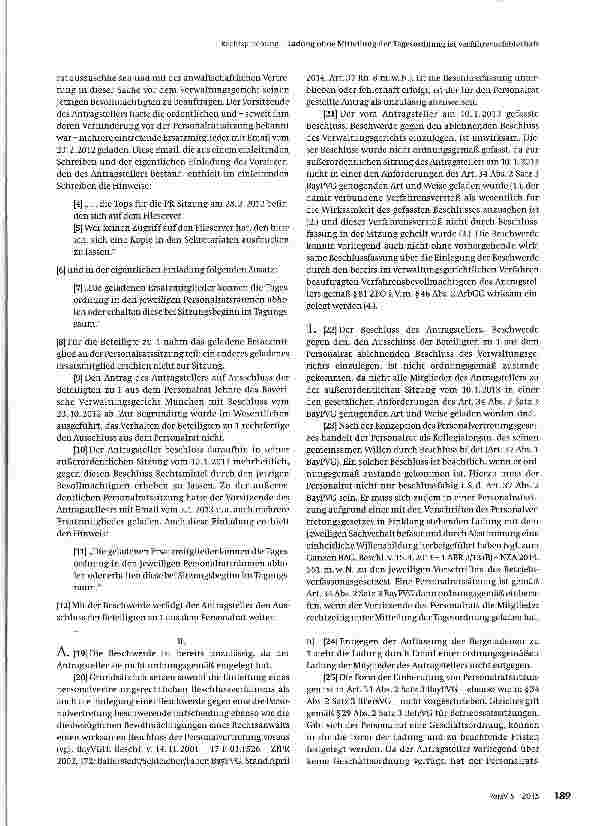 Vorschauseite 2: Ladung ohne Mitteilung der Tagesordnung ist verfahrensfehlerhaft