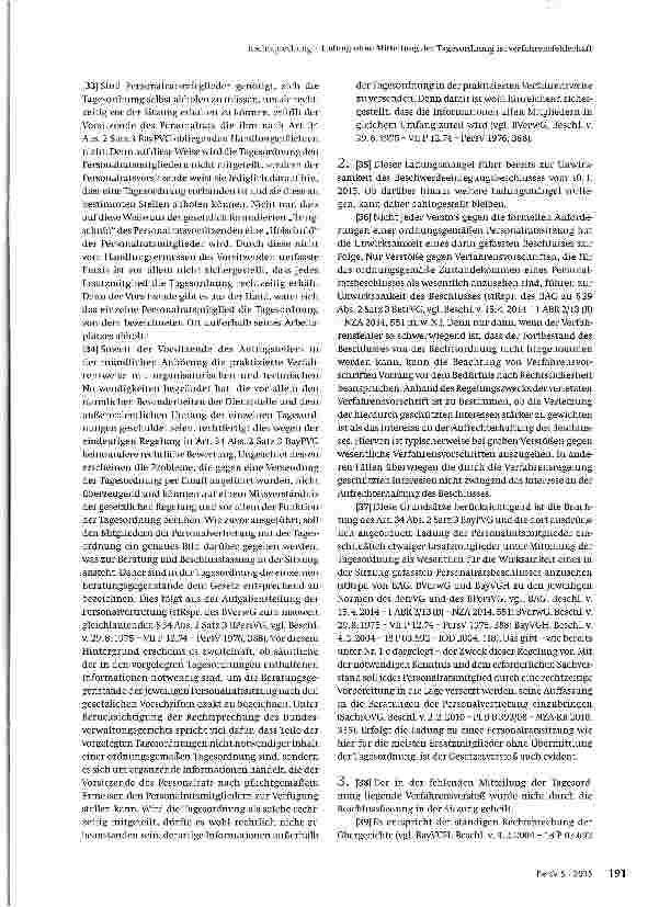 Vorschauseite 4: Ladung ohne Mitteilung der Tagesordnung ist verfahrensfehlerhaft