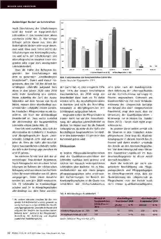 Vorschauseite 5: Lehrkräfte an Krankenund Altenpflegeschulen Aktuelle Situation und zukünftiger Bedarf