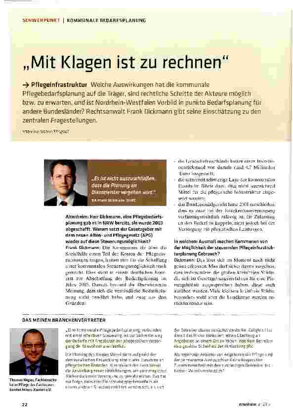 Vorschauseite 1: Mit Klagen ist zu rechnen