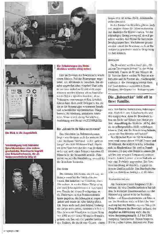 Vorschauseite 4: Altenhilfe in der UdSSR - Studienreise Altenpflege und Altenpolitik nach Leningrad und Moskau