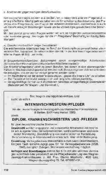 Vorschauseite 5: Die berufliche Situation der Pflegepersonen in Wien