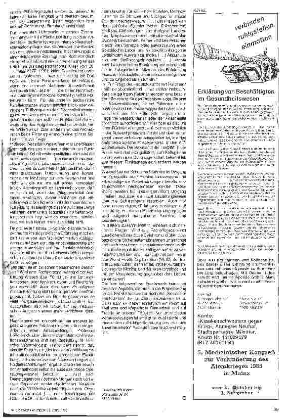 Vorschauseite 4: Stellenbeschreibung und Arbeitsverteilungspläne im Pflegeund Funktionsbereich 7. Folge: ( Schluß ) Intensivmedizin