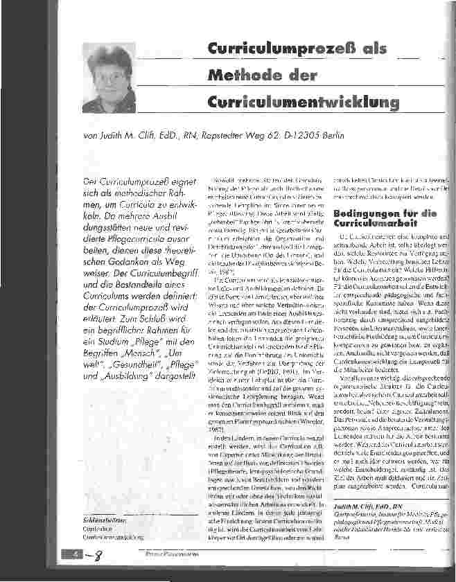 Vorschauseite 1: Curriculumsprozeß als Methode der Curriculumentwicklung.