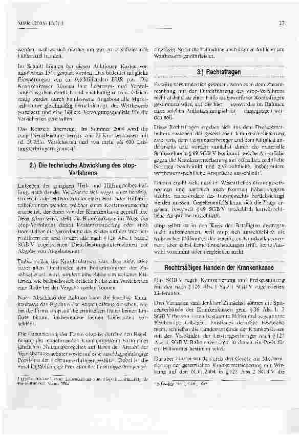 Vorschauseite 2: Die Beschaffung von Hilfsund Heilmittellieferangeboten über die Internet-Plattform otopEine Darstellung der sachlichen und rechtlichen Gegebenheiten einer Möglichkeit zur Kostense…