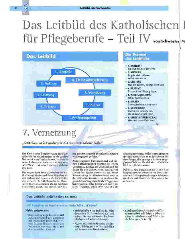 Vorschauseite 1: Das Leitbild des katholischen Berufsverbandes für Pflegeberufe - Teil IV