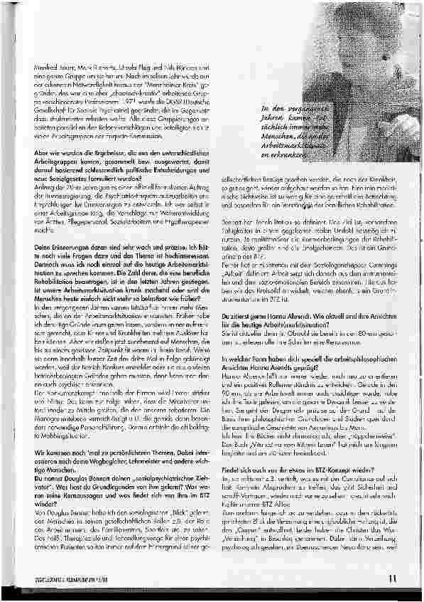 Vorschauseite 6: Unser Wirken und Handeln sollte immer auf dem Hintergrund der gesellschaftlichen Bedingungen unserer Zeit beruhen.