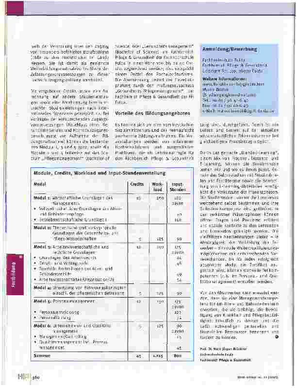 Vorschauseite 3: Professionalisierung des Heimleiter-Berufs