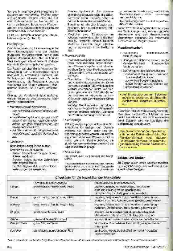 Vorschauseite 2: Pflegeschwerpunkt: Mundpflege bei hämatologisch-onkologisch erkrankten Patienten