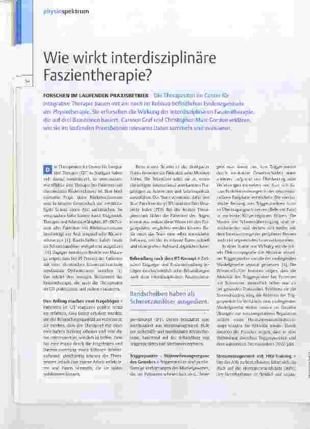 Vorschauseite 1: Wie wirkt interdisziplinäre Faszientherapie?