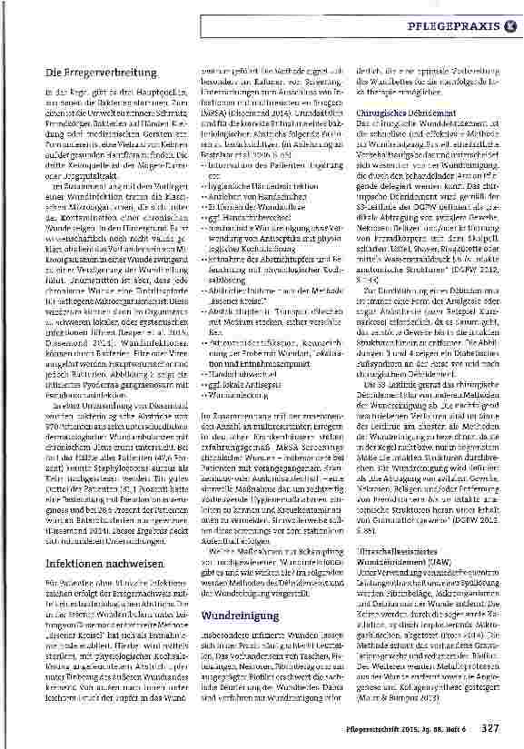 Vorschauseite 2: Wundinfektionen - Grenzen und Möglichkeiten pflegerischer Expertise Kontaminiert, kolonisiert, infiziert
