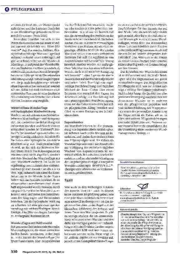 Vorschauseite 5: Wundinfektionen - Grenzen und Möglichkeiten pflegerischer Expertise Kontaminiert, kolonisiert, infiziert