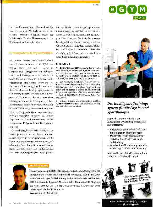 Vorschauseite 2: Einsparpotenzial Physiotherapie