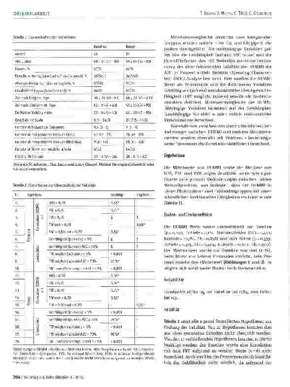 Vorschauseite 4: Der De Morton Mobility Index (DEMMI) als Messinstrument der Mobilität in der Schlaganfallrehabilitation - eine Pilotstudie