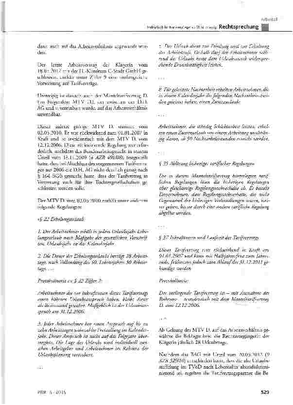 Vorschauseite 2: Mehrurlaub für Krankenpfleger ab 50 ist zulässigAGG § 7 Abs. 2, § 10 Abs. 1 und 3