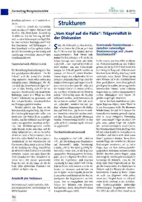 Vorschauseite 1: Vom Kopf auf die Füße: Trägervielfalt in der Diskussion