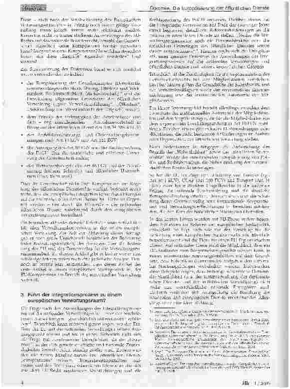 Vorschauseite 3: Die Europäisierung der öffentlichen Dienste - zwischen nationaler Souveränität und Rechtsangleichung
