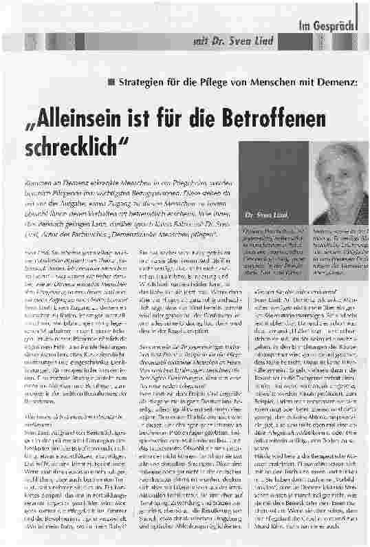 Vorschauseite 1: Alleinsein ist für die Betroffenen schrecklich