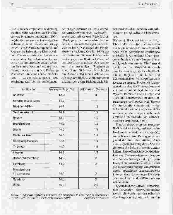 Vorschauseite 3: Morbiditätsorientierter Risikostrukturausgleich und Versorgungseffizienz