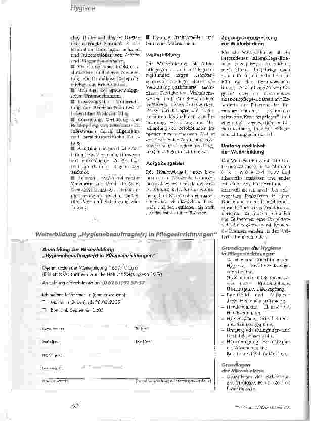 Vorschauseite 2: Hygienebeauffragte(r) in Pflegeeinrichtungen