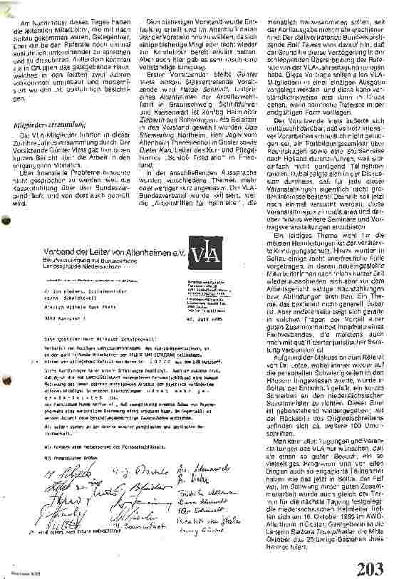 Vorschauseite 2: Erfreuliche Aktivitäten der niedersächsischen Heimleiter LVA - Landesgruppen-Treffen der LG Niedersachsen