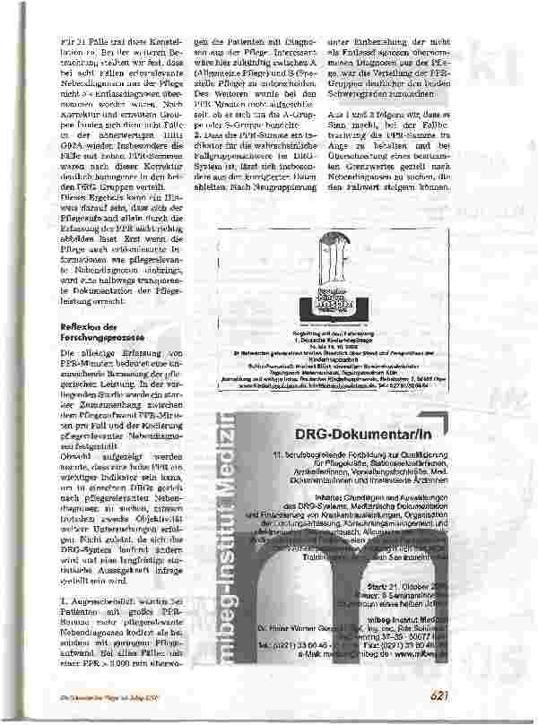 Vorschauseite 4: Korrelation von Pflegeaufwand (PPR) und DRGs