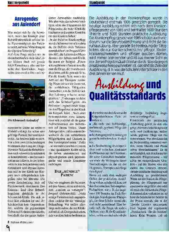 Vorschauseite 1: Ausbildung und Qualitätsstandards