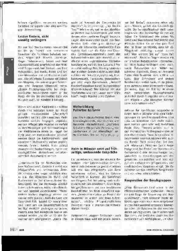 Vorschauseite 2: Palliative Care Leiden erkennen und lindern anstatt sie zu verlängern