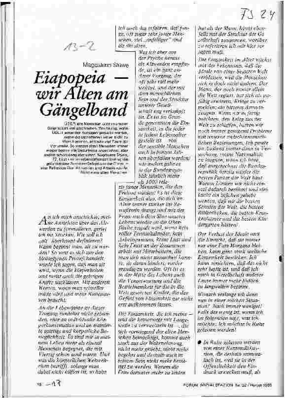 Vorschauseite 1: Eiapopeia - wir Alten am Gängelband