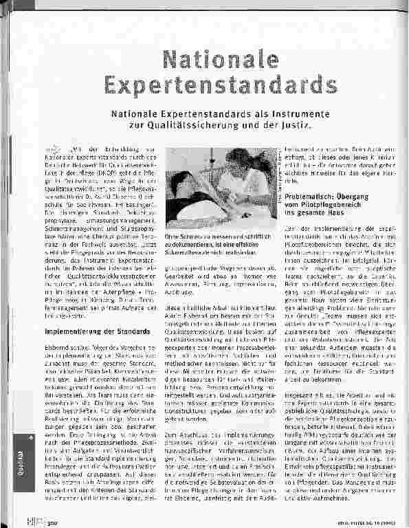 Vorschauseite 1: Nationale Expertenstandards