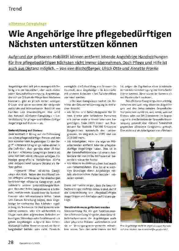 Vorschauseite 1: Wie Angehörige ihre pflegebedürftigen Nächsten unterstützen können