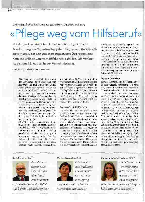 Vorschauseite 1: Pflege weg vom Hilfsberuf