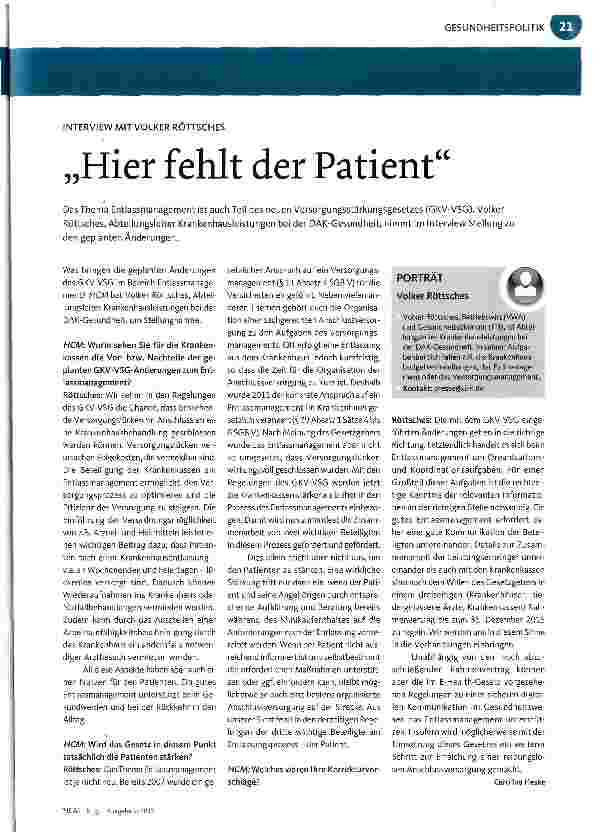 Vorschauseite 1: Hier fehlt der Patient