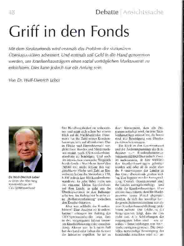 Vorschauseite 1: Griff in den Fonds