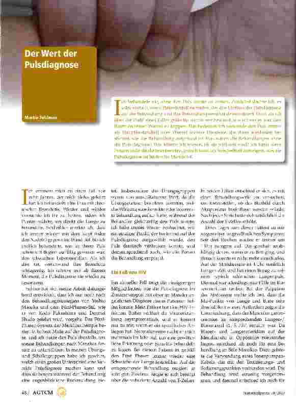 Vorschauseite 1: Der Wert der Pulsdiagnose