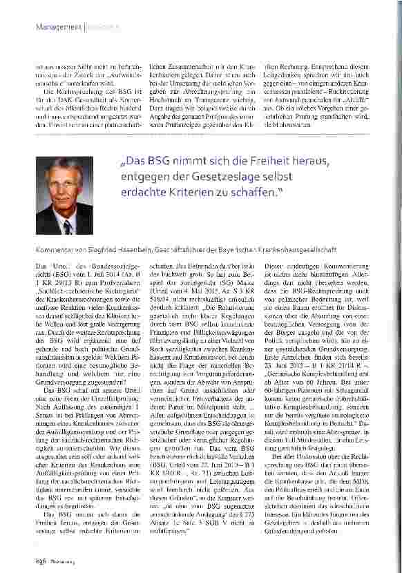 Vorschauseite 5: BSG - Urteil zur PrüvVPokern um Millionen