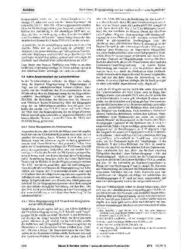 Vorschauseite 4: Eingruppierung von Lehrkräften an Krankenpflegeschulen im Anwendungsbereich des TVöD-VKA