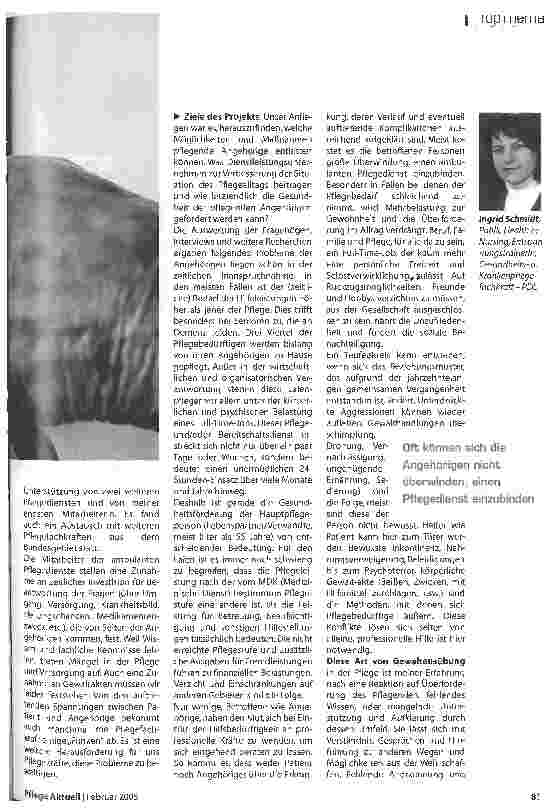 Vorschauseite 2: Gesesundheitsförderung für pflegende Angehörige