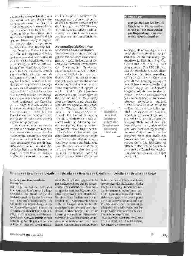 Vorschauseite 2: Notwendige Pflege