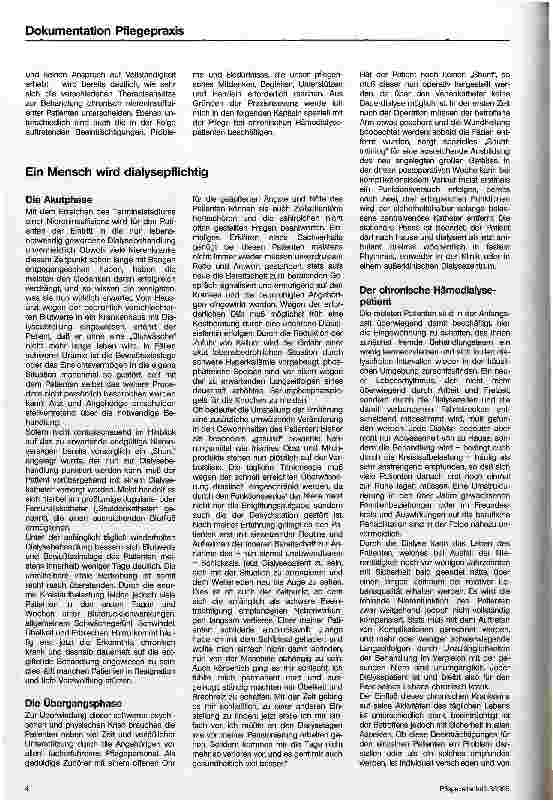 Vorschauseite 3: Besondere Aspekte der Pflege beim dialysepflichtigen Patienten
